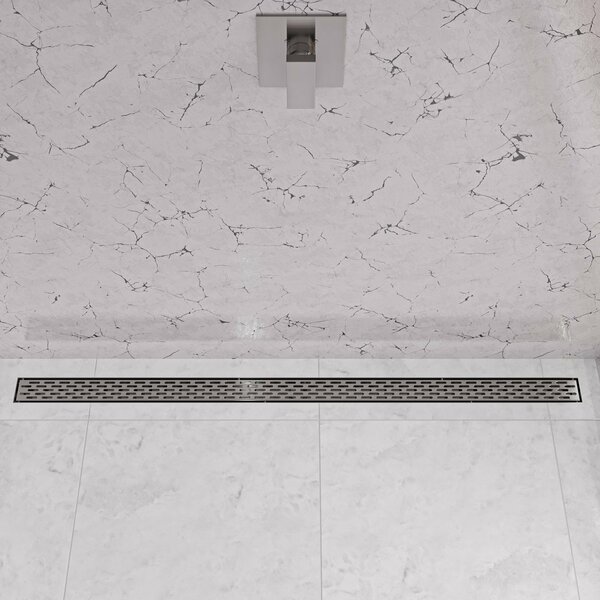 Alfi Brand 59" Brushed Stainless Steel Linear Shower Drain with Groove Holes ABLD59C-BSS